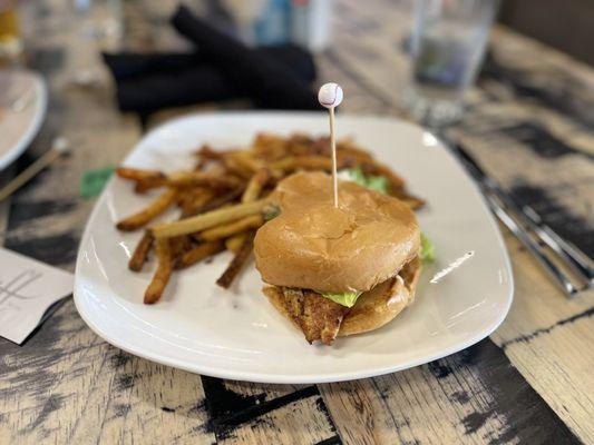 The Yard Bird with fresh cut fries.