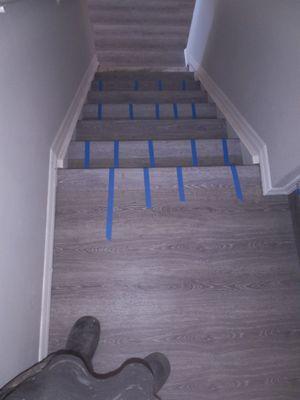 new lvt installation on stairs