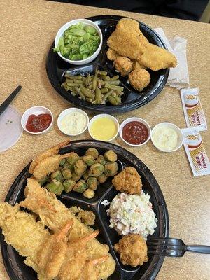 3 Piece Catfish Meal and fish & shrimp meal.