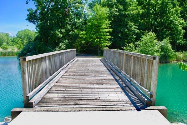 Wooden bridge.