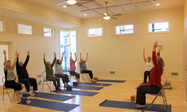 Classes for seniors - gentle yoga with a chair