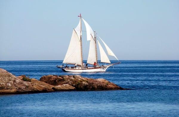 Coaster II sailing out of Marquette MI.