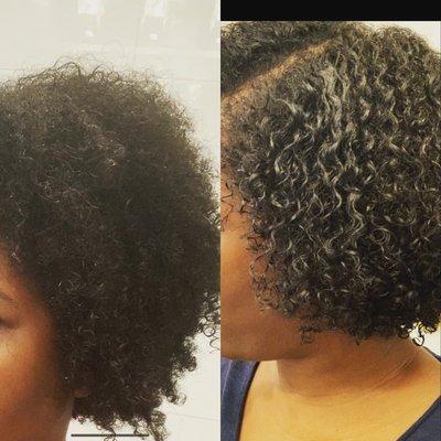 Keratin on natural hair.