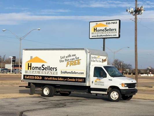 List your home with HomeSellers and use this van for FREE anywhere in Garfield County.  Call us today for details! 580-366-4284