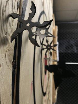 Axes are only one of our throwing options! We also have Ninja Stars (a customer favorite) and Knives for those looking for a challenge.