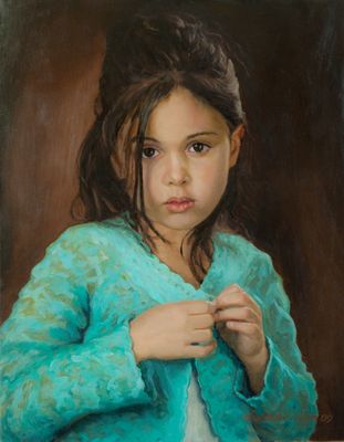 Professional commission oil painting portraits on canvas by artist, Mark Lovett. Call 301-873-4701 to commission a portrait painting.