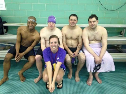 Members of our swim team who practice year round and compete in Special Olympics Swim Meets.