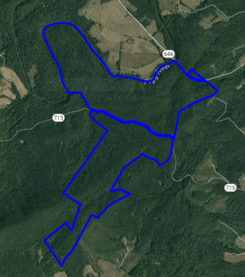 521+/- acres, great timber value,   river frontage, state paved road, $1,900,000