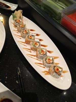 Amazing roll that the new sushi chef, Carlos made for us :)