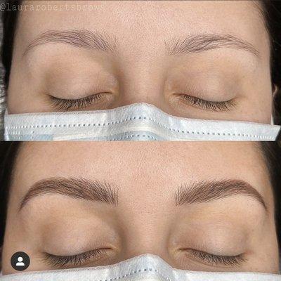 Microbladed brows