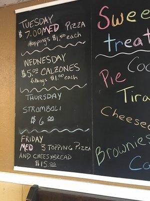 Tuesday through Friday Specials