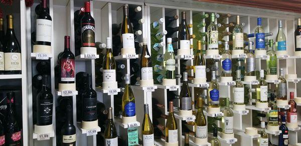 Delicious variety of wine at International Liquor Store and Market.