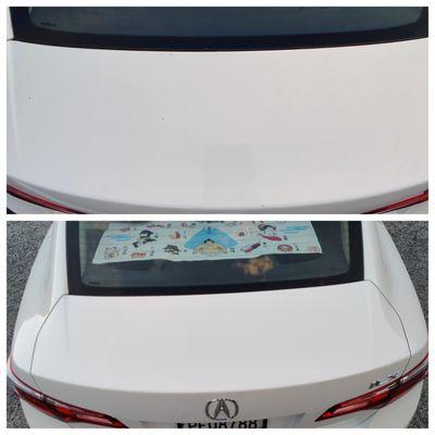 2016 Acura ILX before and after (top of trunk)