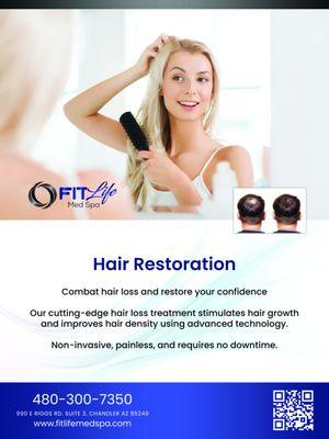 Hair restoration with no needles and no pain