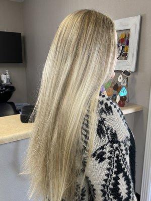 Full highlight, trim and tone from hair by Reyna Morris