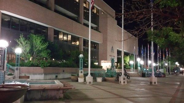 City Hall Facade at Night