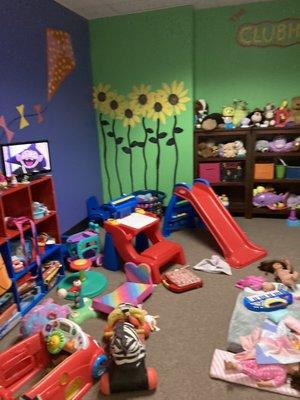 Lots of toys!! Children love to play while the parents shop!