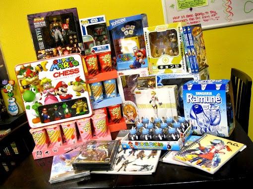 Various merchandise.