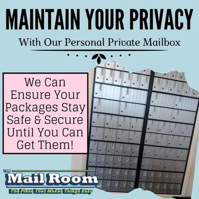 Give us a call or stop by to speak with us about renting your own personal private mailbox!