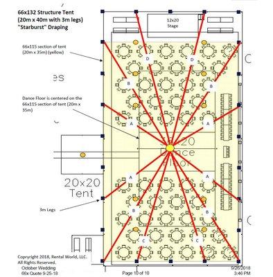 Weslaco, TX Wedding
 Structure Tent layout created in PartyCad