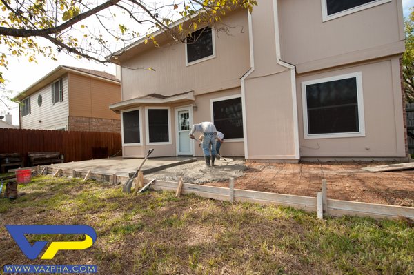 Concrete patio in Round Rock