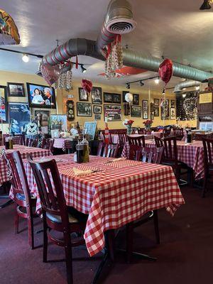 This is the dining area.  Sicilian Salad Angel Hair Sicilian Mild Italian Sausage