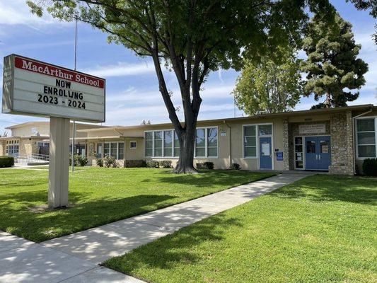 Entrance to MacArthur Elementary School, Lakewood, CA