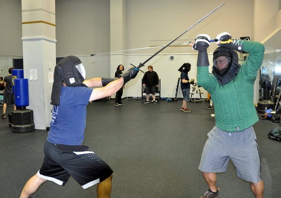 Long Island Historical Fencing Society HEMA class at Omni Fitness Center.