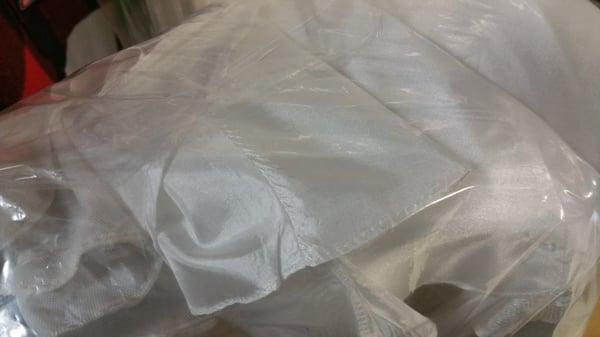 Bottom of my reception dress. Squeaky clean!!