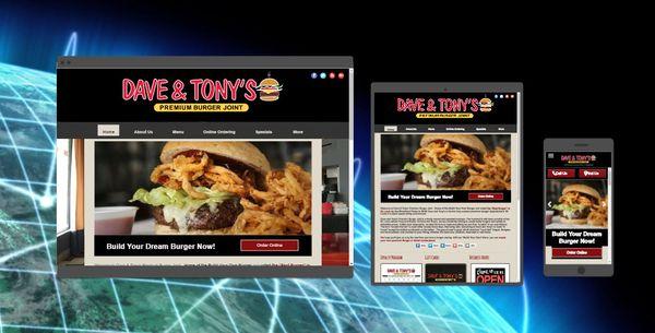 Responsive Restaurant Website with Online Ordering Plugin - Dave & Tony's