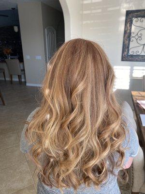 Pretty natural red head balayage