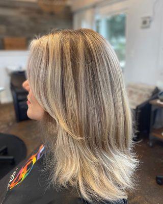 Full Teasylight balayage and haircut by Alisha