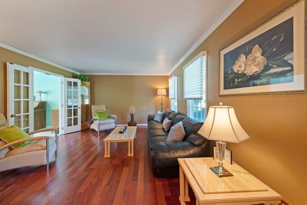 Living Room with French Doors