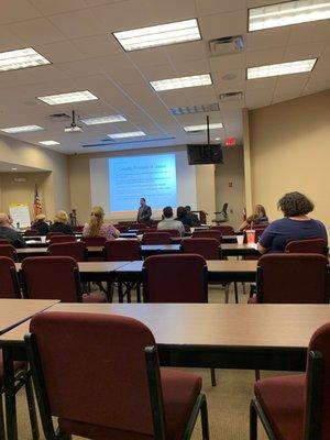 Attending an excellent class about commercial leases.