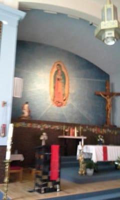 Central Altar with mosaic honoring the Holy Virgin Mother of God