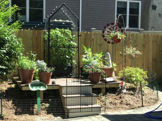 Garden deck.