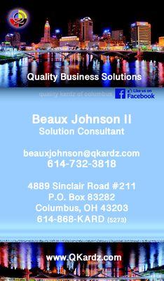 Beaux Johnson's  Business Card