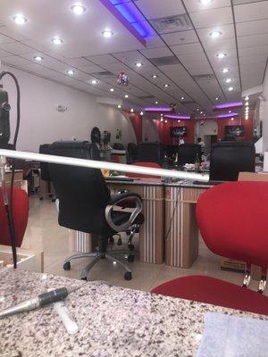 Inside the salon