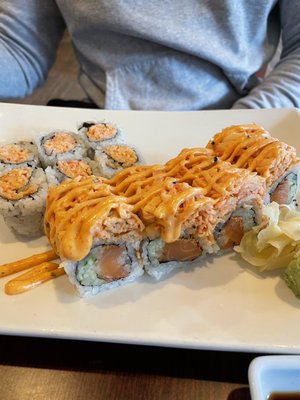 Spicy crab roll and Mizu roll