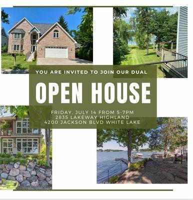 Multiple lake properties open houses