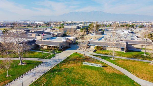 Jurupa Valley High School from up above