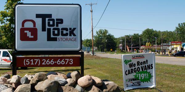 Top Lock Storage Sign