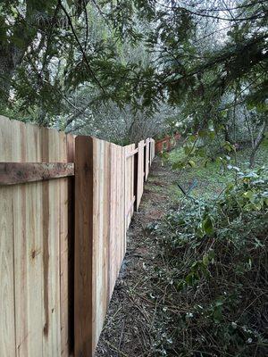 View of fence