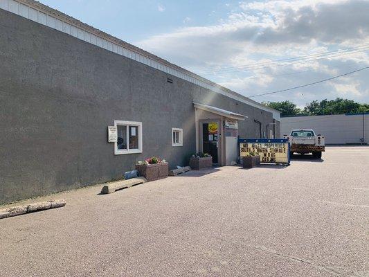 Mid Dakota Properties front door and parking lot