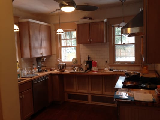 Interior Kitchen walls and Cabinets