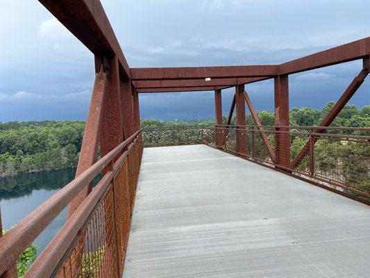 For those afraid of heights, a view of the terrifyingly high platform.