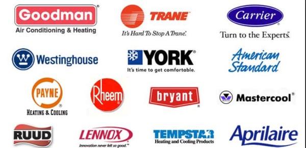 Some of the many brands we service