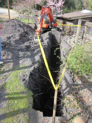 Digging the French Drain