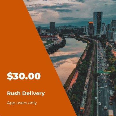 Rush Delivery only for $30