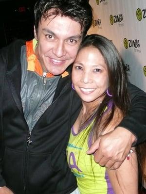 Nicole with the founder of Zumba, Beto Perez